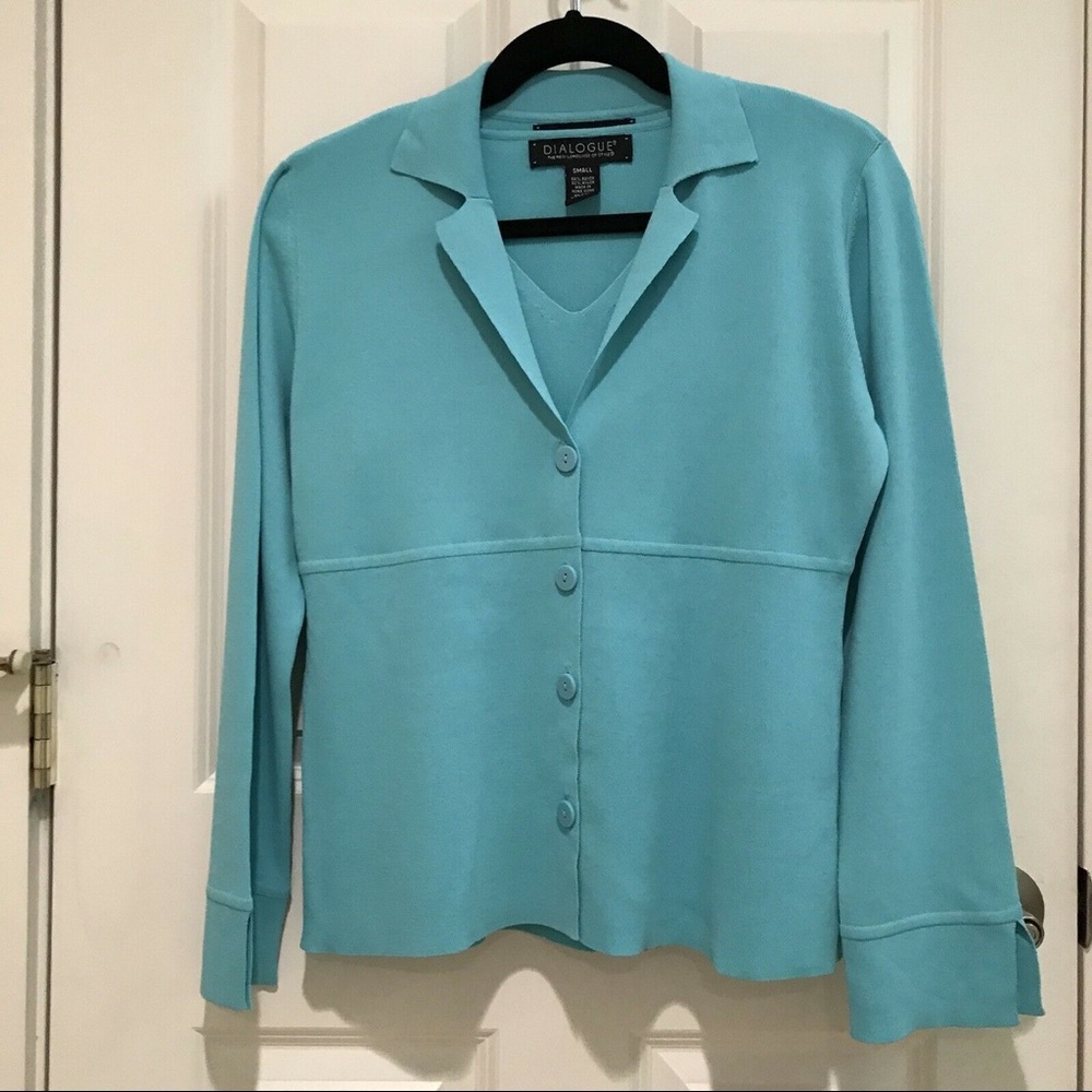 Dialogue Aqua Blue Twin Set Size S